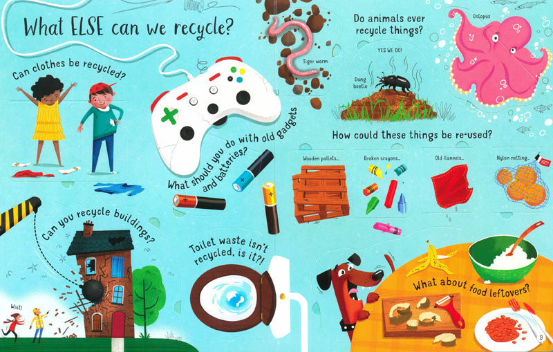 Lift-the-Flap Questions and Answers About Recycling and Rubbish