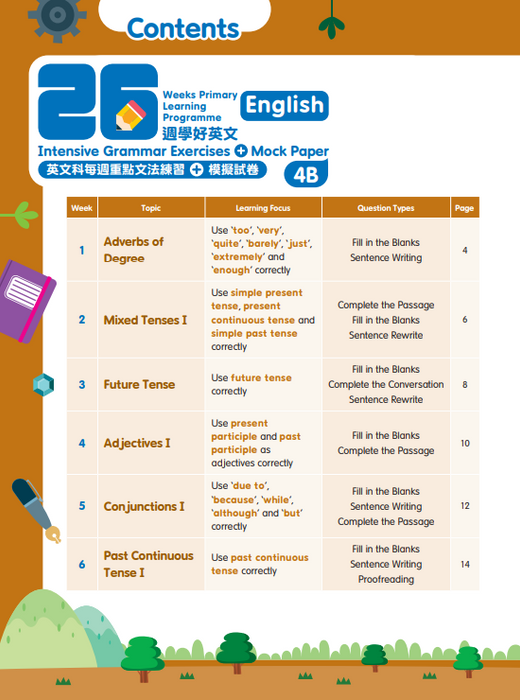 26週學好英文 每週重點文法練習及模擬試卷 4B