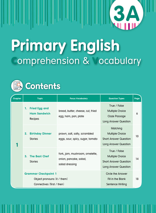 Primary English - Comprehension & Vocabulary 3A