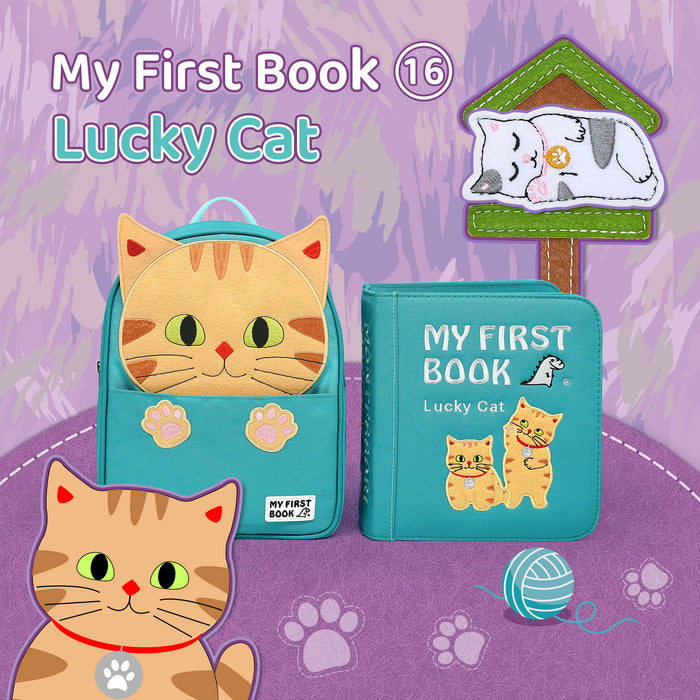 My First Book - Lucky Cat (Light Blue)