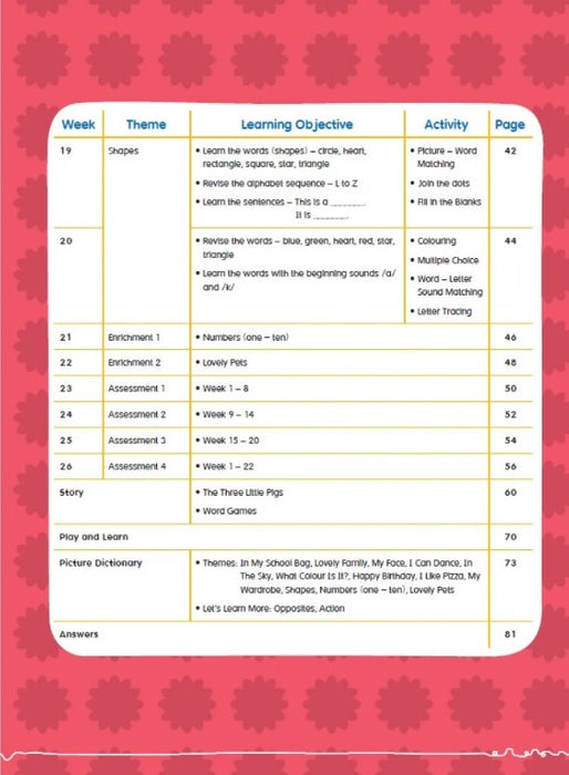 26週學前教育系列：幼兒英語 - 綜合能力基礎訓練 K2A