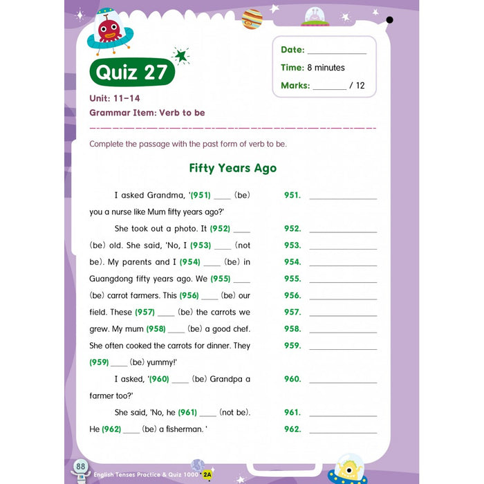 English Tenses Practice & Quiz 1000  2A