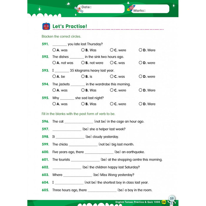 English Tenses Practice & Quiz 1000  2A