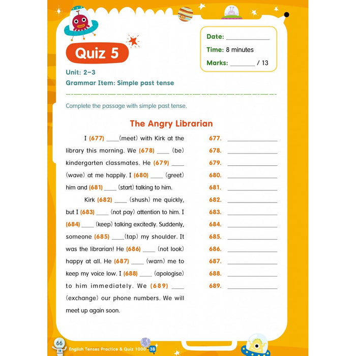 English Tenses Practice & Quiz 1000  3B