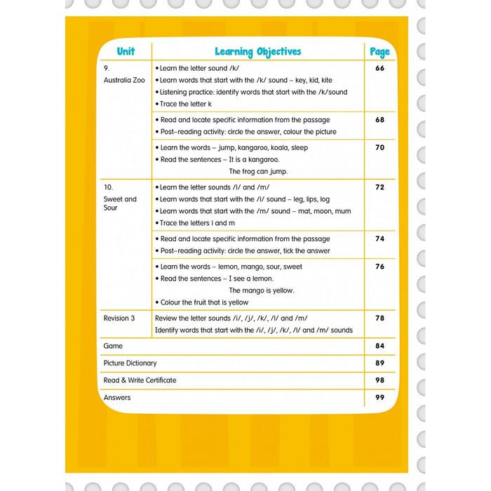 Read & Learn: Phonics and Comprehension 幼兒英語拼音及閱讀理解 (K1A)