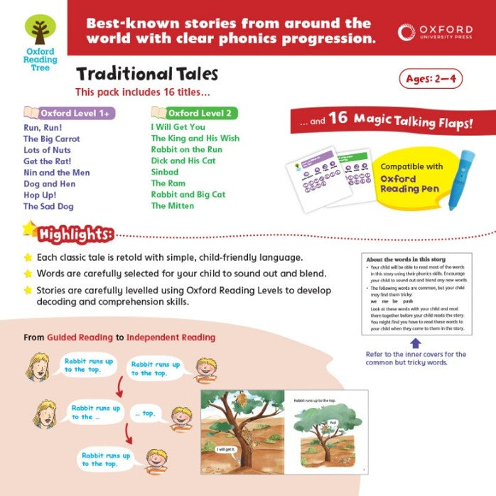 (Pre-order) Oxford Reading Tree – Traditional Tales (With Talking Stickers) 牛津經典故事套裝  | Compatible with Oxford Reading Pen| For Age 2-12