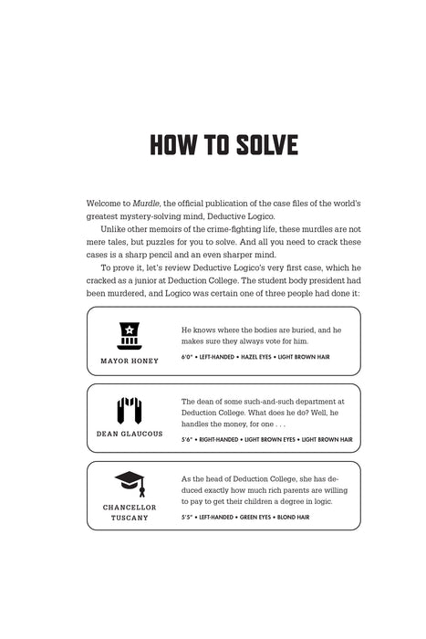 Murdle: Volume 3 : 100 Elementary to Impossible Mysteries to Solve Using Logic, Skill, and the Power of Deduction