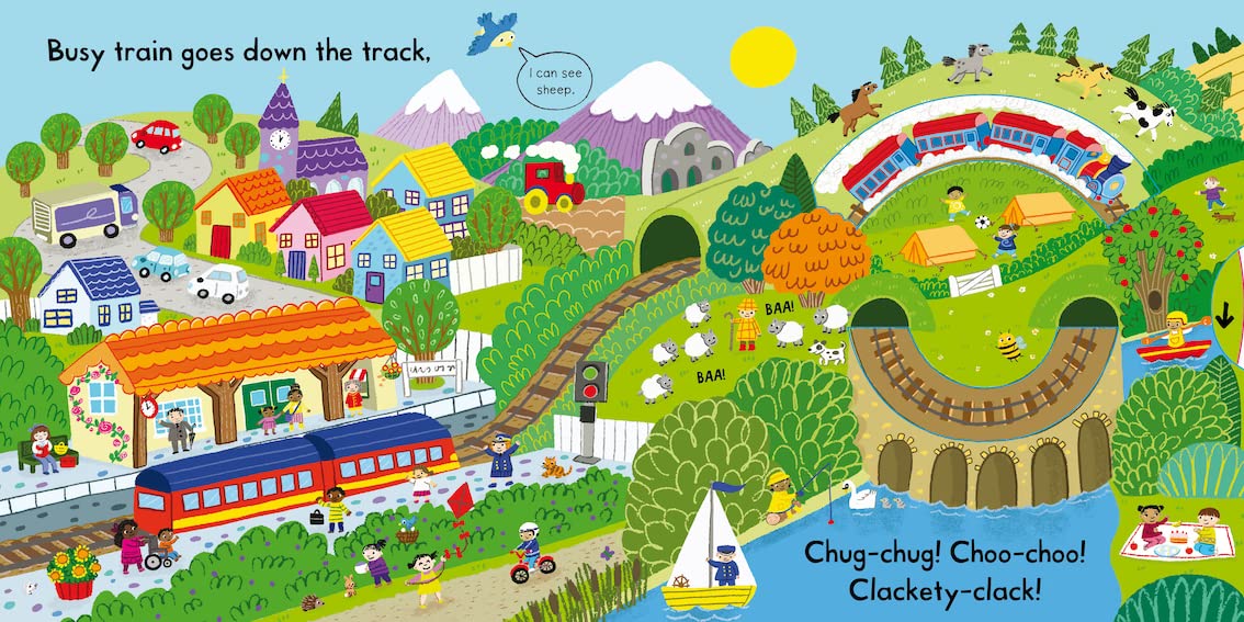 Busy Trains : A Push, Pull, Slide Book