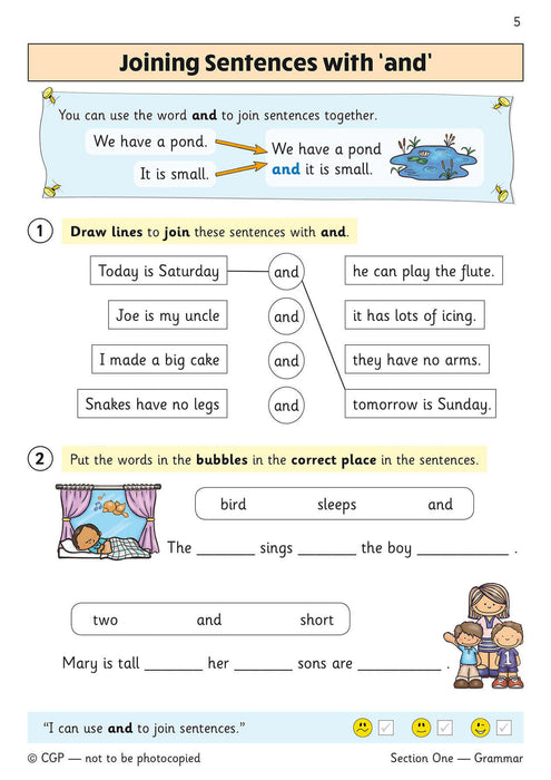 KS1 English Year 1 Grammar, Punctuation & Spelling Targeted Question Book (with Answers)
