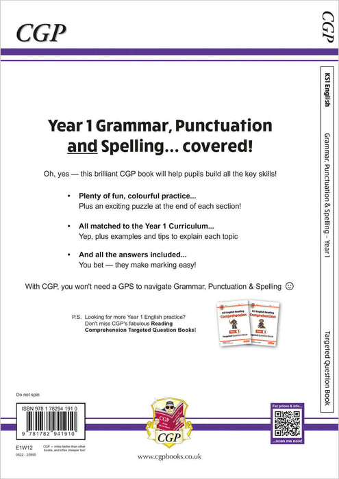 KS1 English Year 1 Grammar, Punctuation & Spelling Targeted Question Book (with Answers)