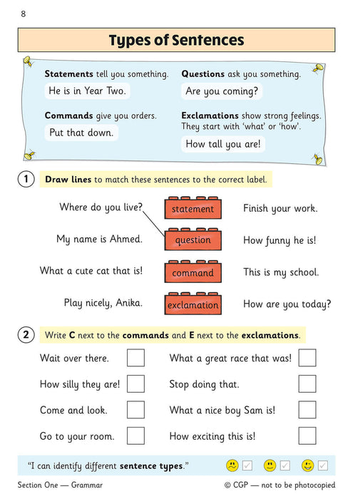 KS1 English Year 2 Grammar, Punctuation & Spelling Targeted Question Book (with Answers)