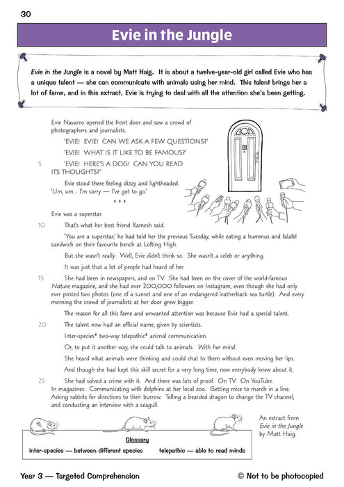 KS2 English Year 3 Reading Comprehension Targeted Question Book - Book 1 (with Answers)