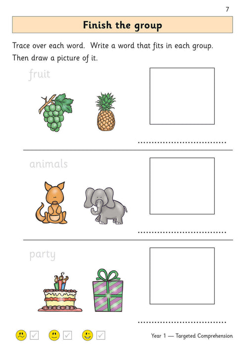 KS1 English Year 1 Reading Comprehension Targeted Question Book - Book 1 (with Answers)