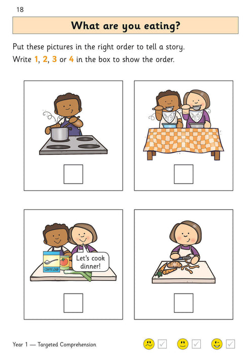 KS1 English Year 1 Reading Comprehension Targeted Question Book - Book 1 (with Answers)