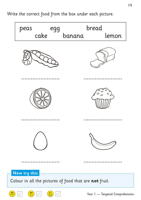 KS1 English Year 1 Reading Comprehension Targeted Question Book - Book 1 (with Answers)