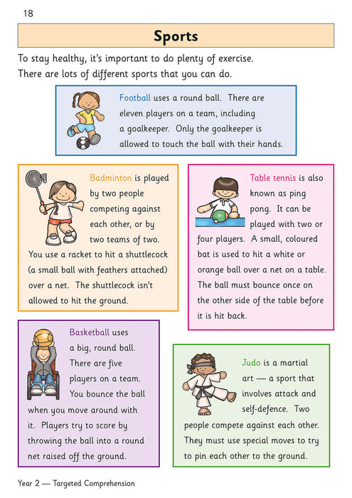 KS1 English Year 2 Reading Comprehension Targeted Question Book - Book 1 (with Answers)