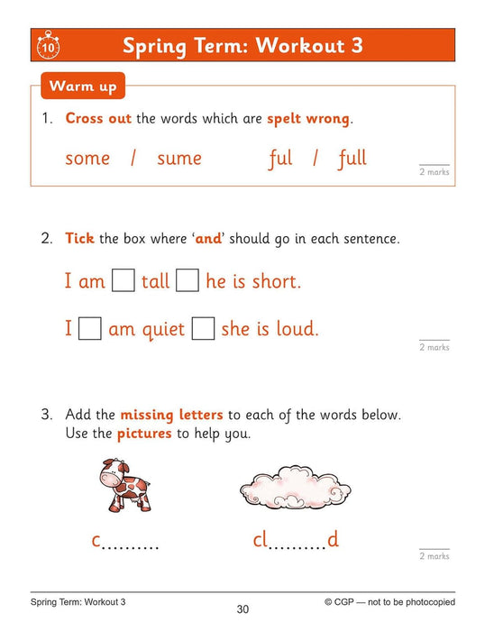 KS1 Year 1 English 10-Minute Weekly Workouts