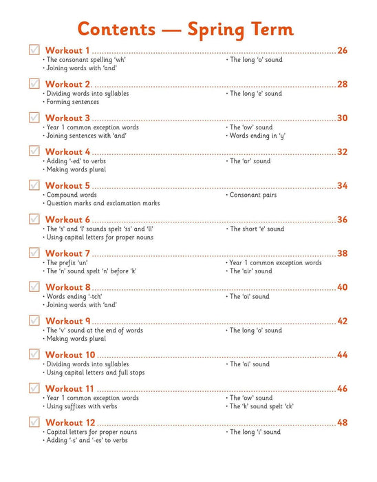 KS1 Year 1 English 10-Minute Weekly Workouts