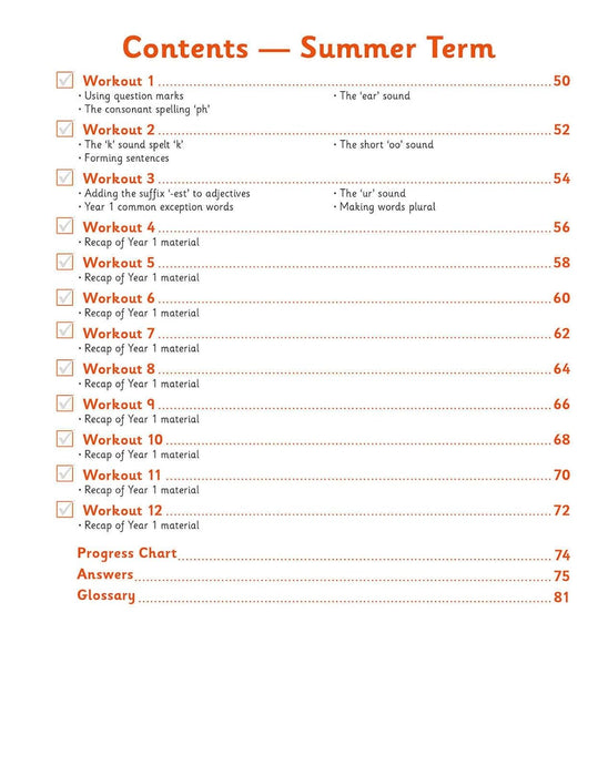 KS1 Year 1 English 10-Minute Weekly Workouts