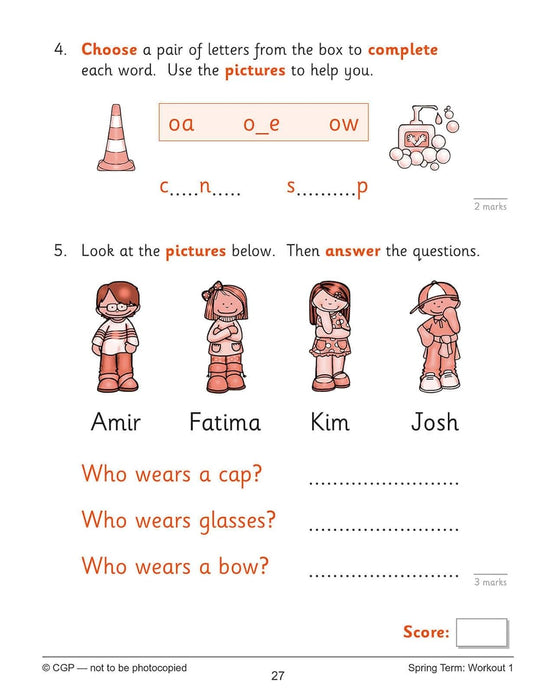 KS1 Year 1 English 10-Minute Weekly Workouts