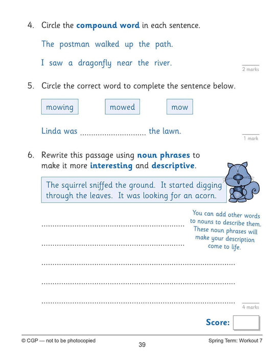 KS1 Year 2 English 10-Minute Weekly Workouts