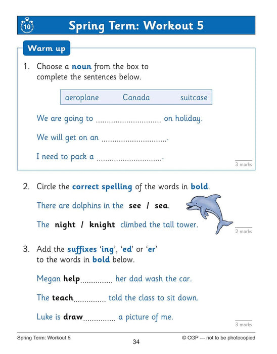 KS1 Year 2 English 10-Minute Weekly Workouts
