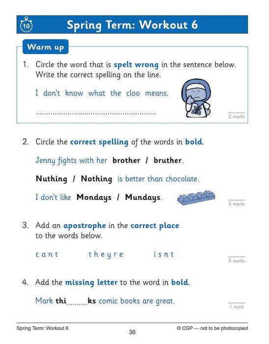 KS1 Year 2 English 10-Minute Weekly Workouts