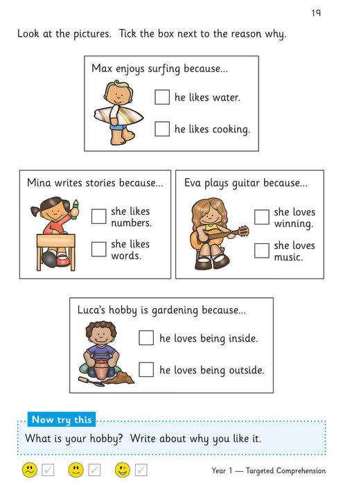 KS1 English Year 1 Reading Comprehension Targeted Question Book - Book 2 (with Answers)