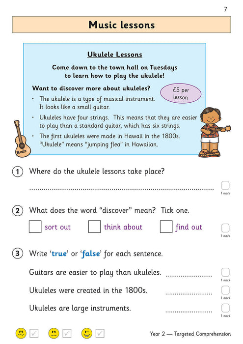 KS1 English Year 2 Reading Comprehension Targeted Question Book - Book 2 (with Answers)
