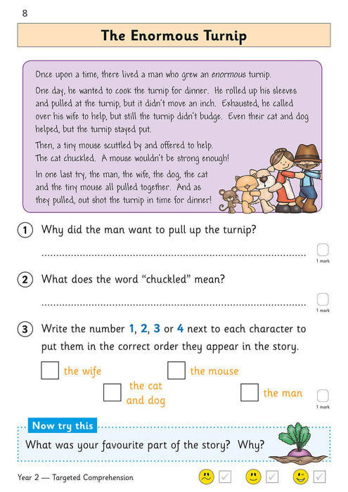 KS1 English Year 2 Reading Comprehension Targeted Question Book - Book 2 (with Answers)