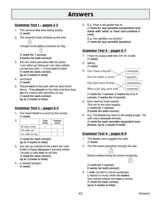 KS1 Year 2 English 10-Minute Tests: Grammar, Punctuation & Spelling