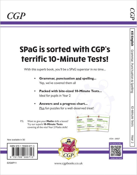 KS1 Year 2 English 10-Minute Tests: Grammar, Punctuation & Spelling