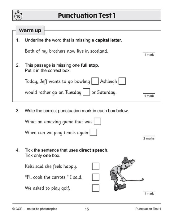 KS2 Year 3 English 10-Minute Tests: Grammar, Punctuation & Spelling