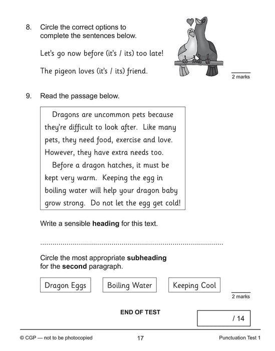 KS2 Year 3 English 10-Minute Tests: Grammar, Punctuation & Spelling