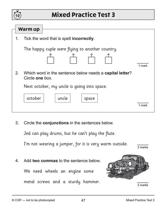 KS2 Year 3 English 10-Minute Tests: Grammar, Punctuation & Spelling
