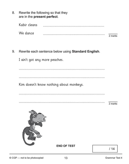 KS2 Year 4 English 10-Minute Tests: Grammar, Punctuation & Spelling