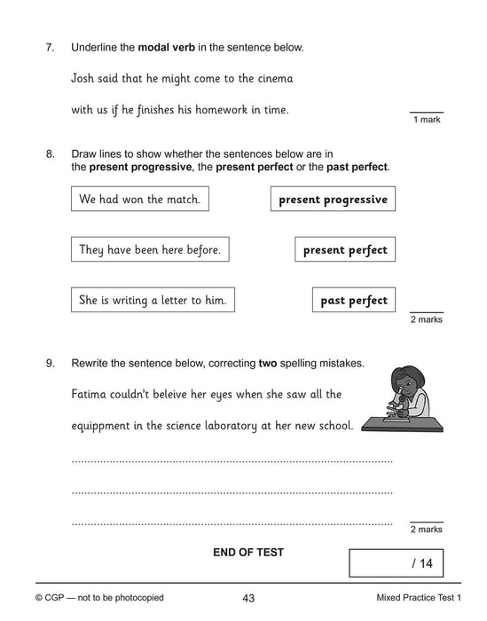 KS2 Year 5 English 10-Minute Tests: Grammar, Punctuation & Spelling