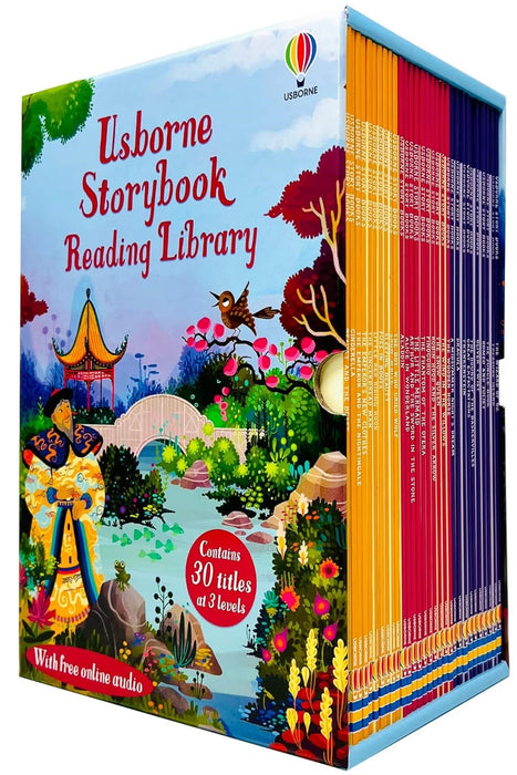 Usborne Storybook Reading Library 30 Books Collection Boxed Set (Level 1 Beginner Reader, Level 2 Developing Reader & Level 3 Confident Reader) With Free Online Audio