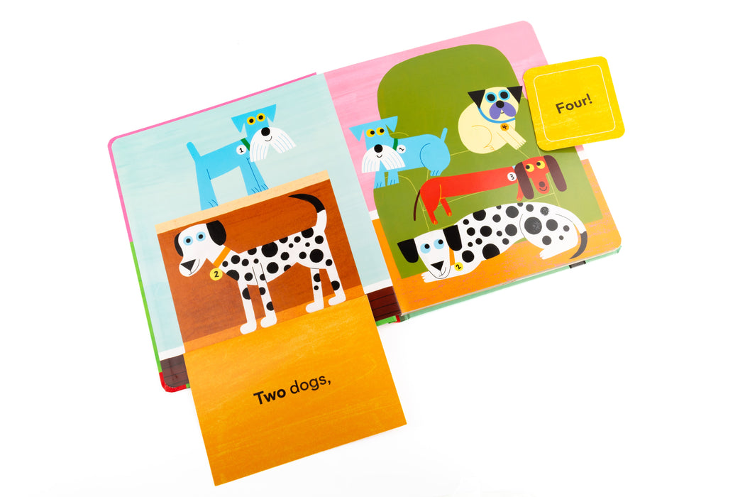 One Dog, Two Dogs: A lift-the-flap, pop-up book with 20 dogs to count!