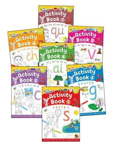 Jolly Phonics Activity Book Set 1-7