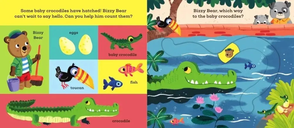 Bizzy Bear: Find and Follow At the Zoo