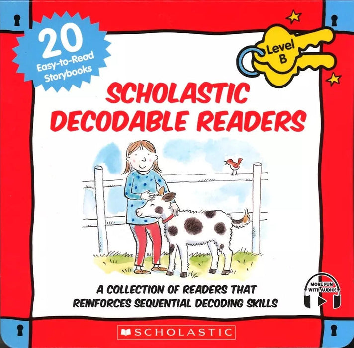 Scholastic Decodable Readers Level B (20 Books + 1 Audio CD )