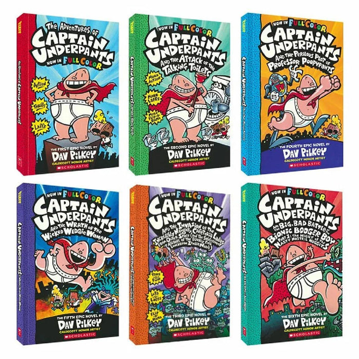 Captain Underpants: Colour Edition Boxed Set (#1-6)