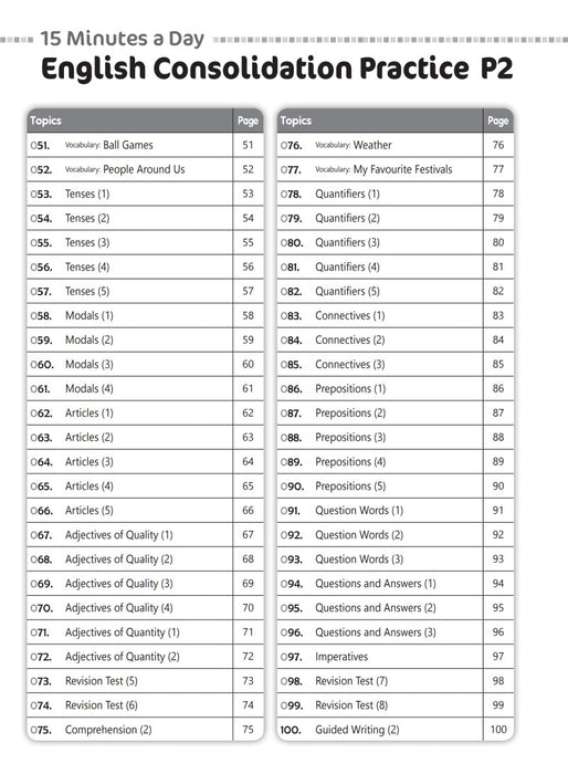 15 Minutes a Day: English Consolidation Practice P2