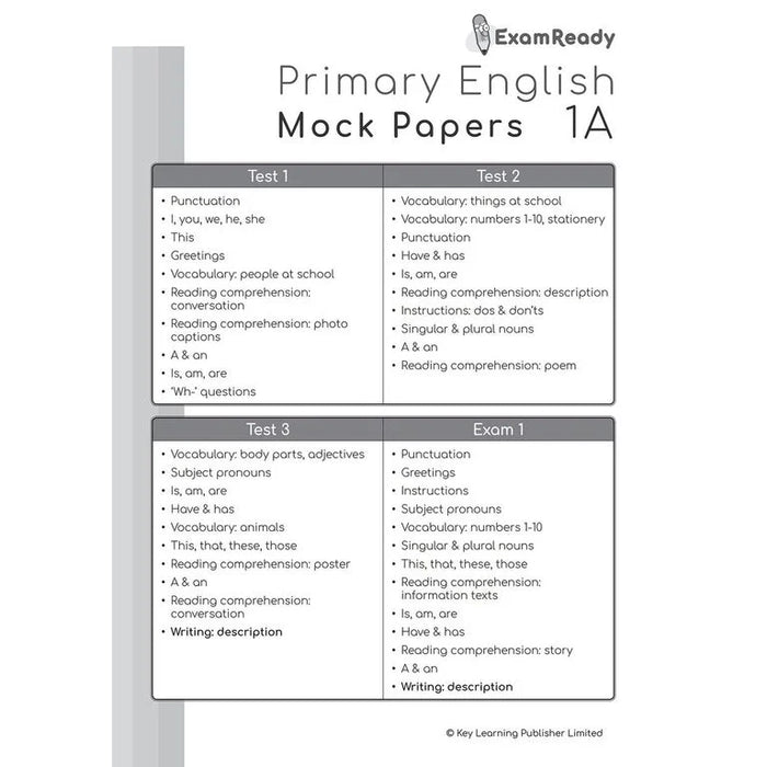 Exam Ready Primary English Mock Papers (2nd Edition) P1