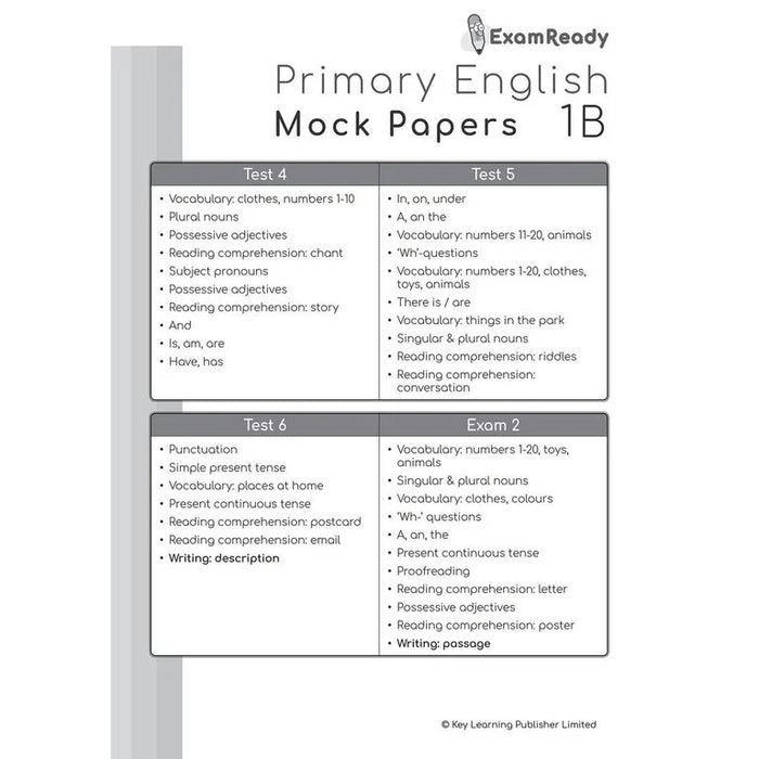 Exam Ready Primary English Mock Papers (2nd Edition) P1