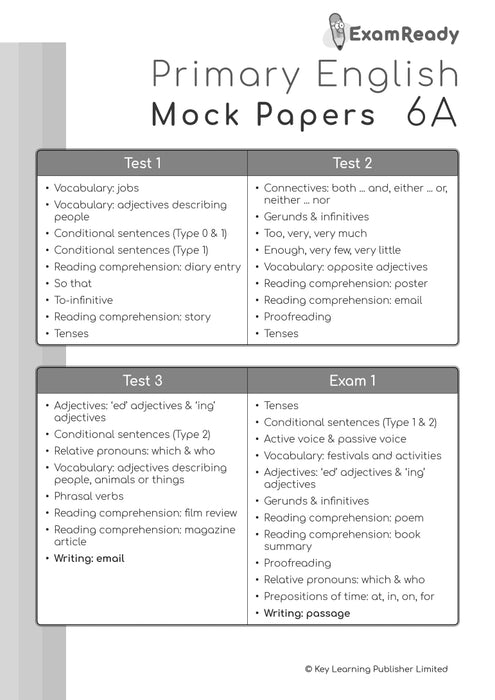 Exam Ready Primary English Mock Papers (2nd Edition) P6