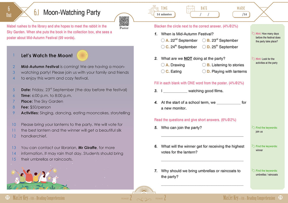 Master Key For Reading Comprehension P2