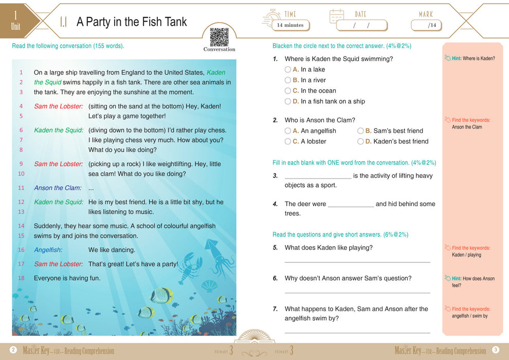 Master Key For Reading Comprehension P3