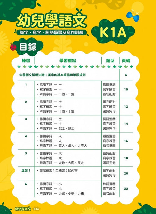 幼兒學語文:識字、寫字、詞語學習及寫作訓練 K1A